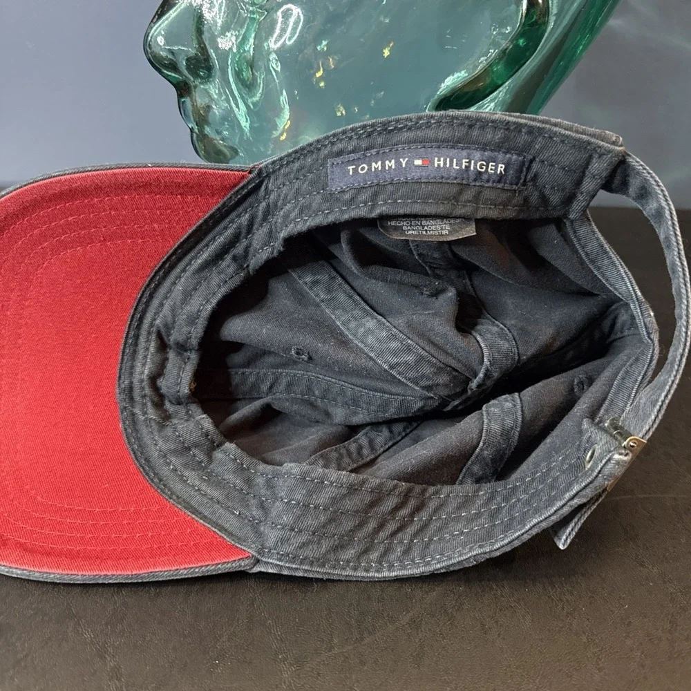 Tommy Hilfiger‎ Blue Adjustable Strapback Hat Cap Flag Crest RN 77806